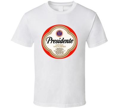 Presidente Beer Retro Brewery Brew Label T Shirt