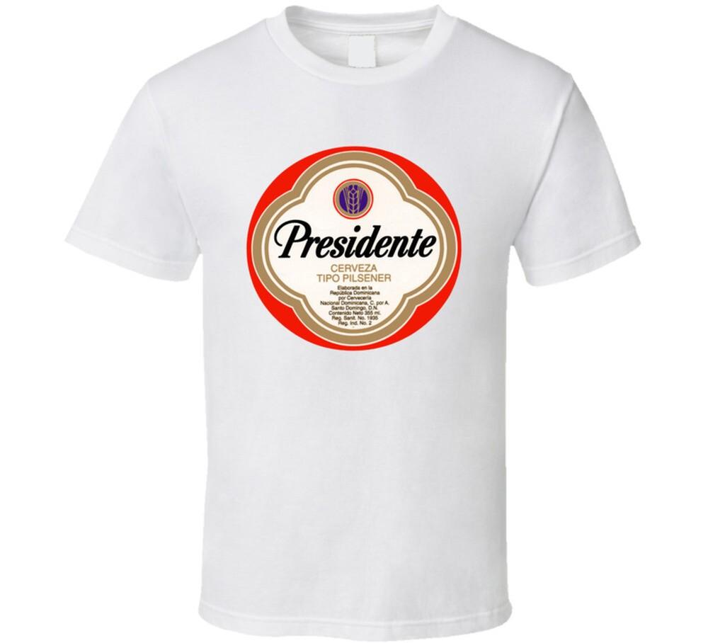 

Presidente Beer Retro Brewery Brew Label T Shirt 3XL