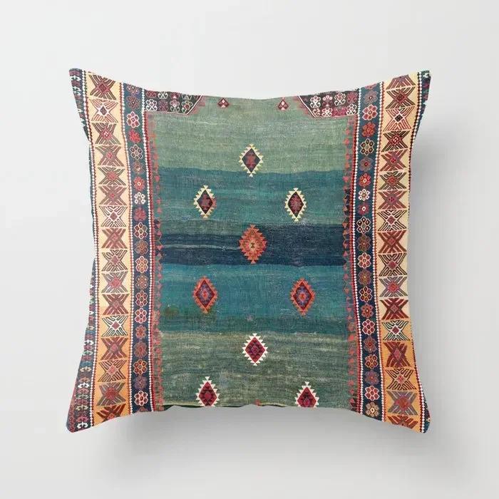Persian Turkish Carpet Pattern Pillowcase Persian Cushion Case Home Decorative Lumbar Pillow Cover Sofa Car Cushion Cover Decor