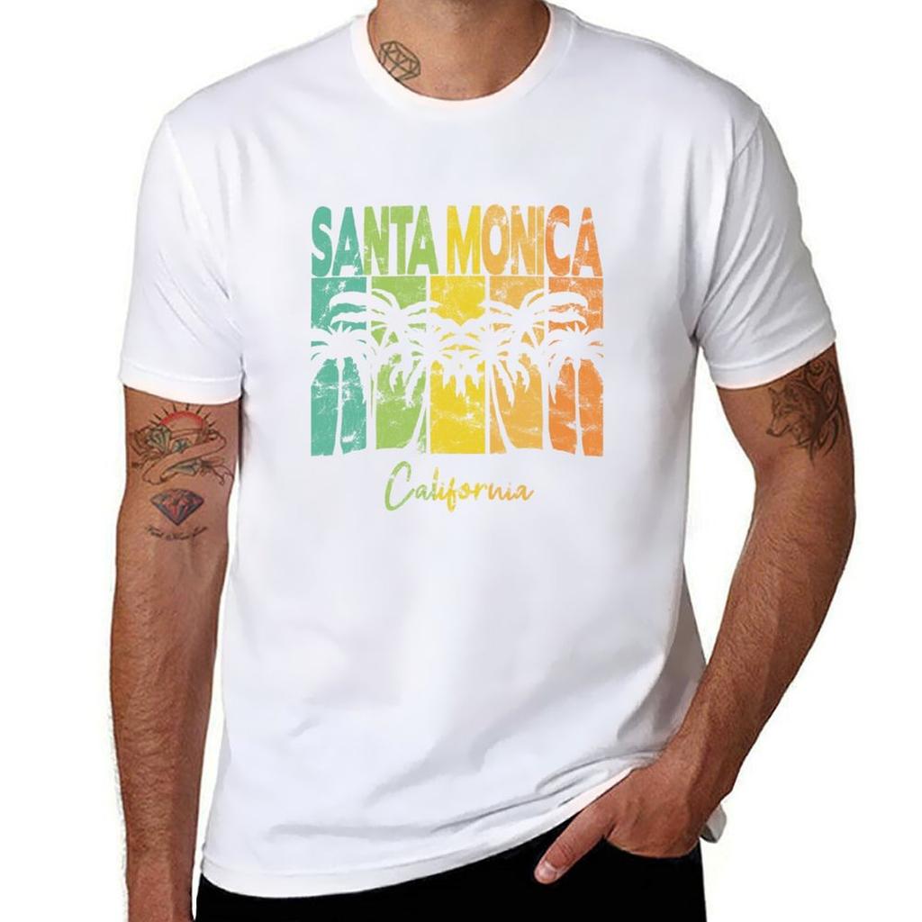 Vintage Santa Monica California Tshirt Heavy Duty Casual Work Tee
