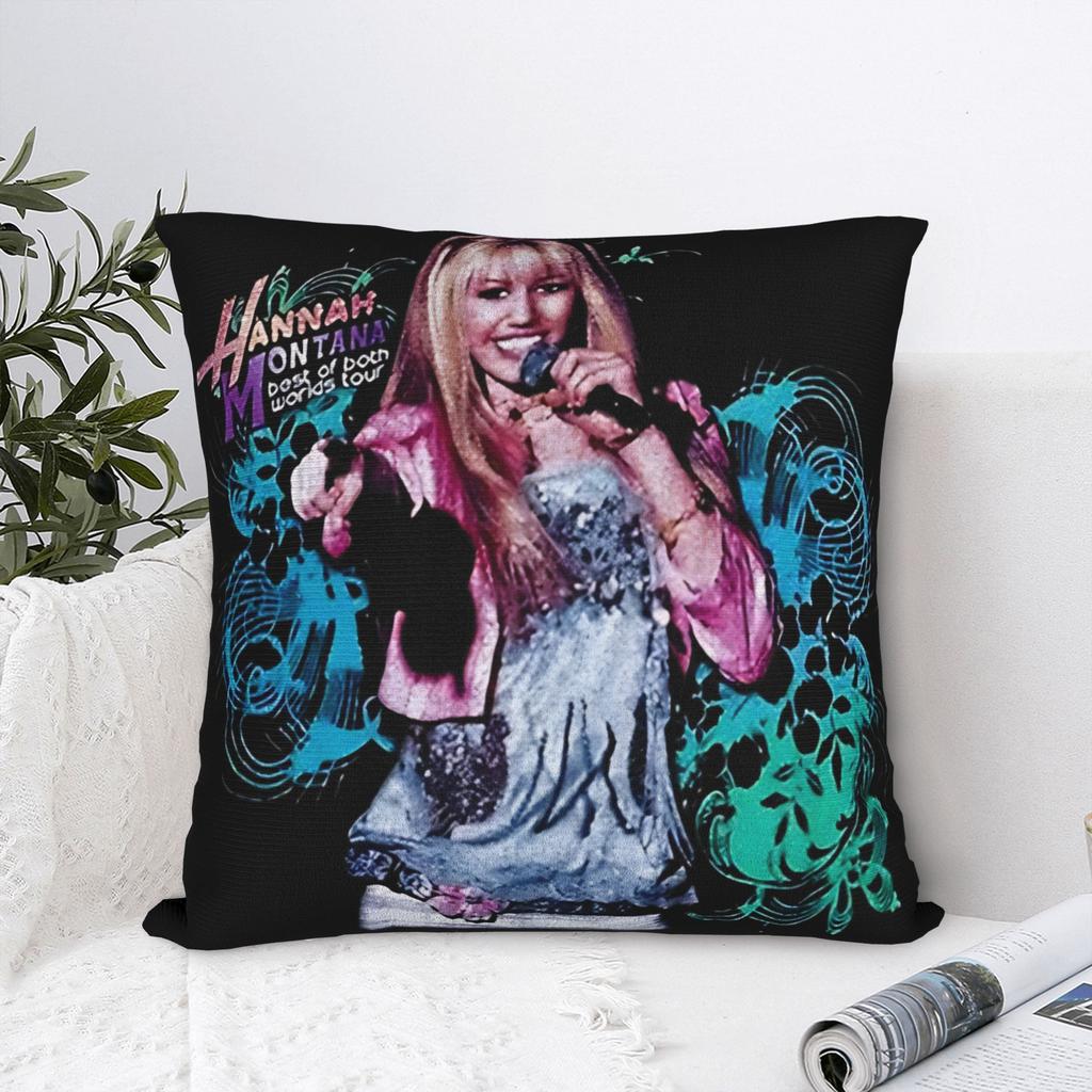 Hannah Montana 20Th Anniversary Comedy Pillow Case Square Pillow Cover Vintage Pillowcases For Living Room Chair