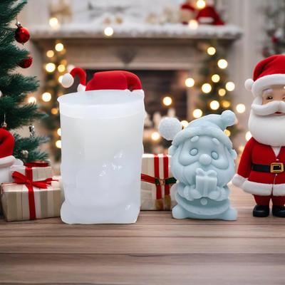 DIY Weihnachten Silikon Kerzenform für handgemachte Aromatherapie-Kerzen, Gips-Bastelarbeiten und Resin-Guss