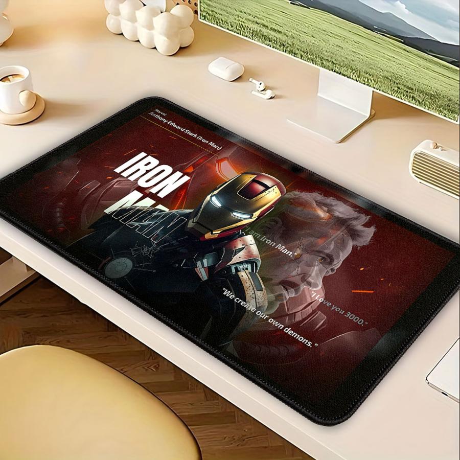 Mouse Pad Desk accessories Game Console Pad Computer Laptop Pad Keyboard Mouse Pad office Pad overlock Marvel Iron Man Cool