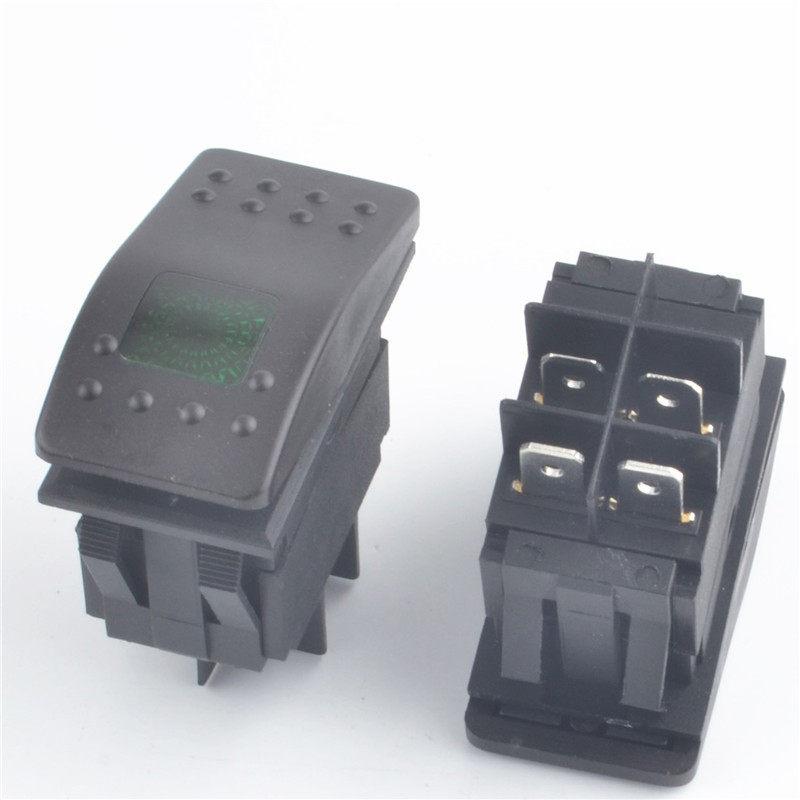 1PCS Self-locking 12V/220V Modified RV Yacht Switch Boat Rocker Switch Headlight Switch