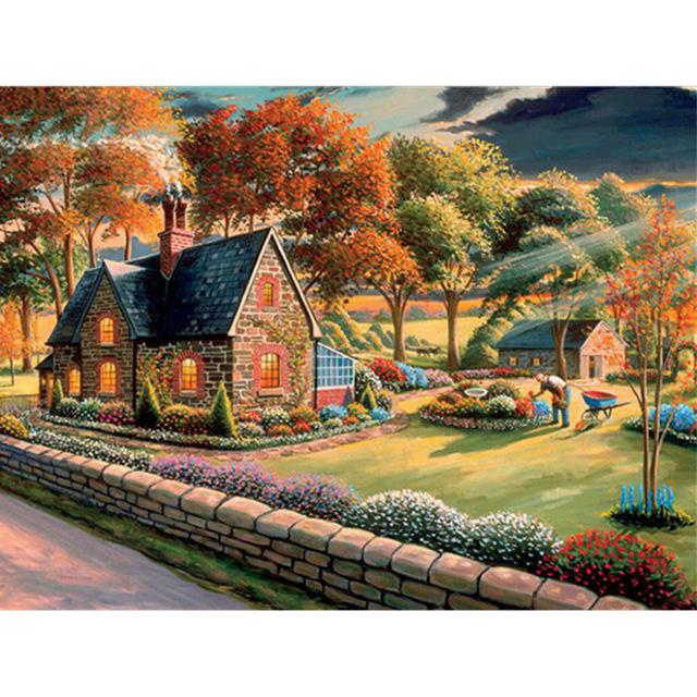 5D-Diamantgemälde zum Selbermachen, Winter-Schnee-Landschaft, volles Quadrat, Diamant-Handwerk, Heimdekoration, Geschenk, Kreuzstich-Set, Mosaik-Muster