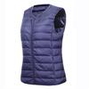 Women's Round Neck Sleeveless Lightweight Down Vest Plus Size Zip Up Puffer Gilet Warm Inner Wear Waistcoat For Autumn Winter