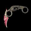 CreateLyh1 Miniature Fleurette Claw, Pink and Blue, Foldable, Karambit Raptor's Claw, 18cm, Weapon, Toy, Cosplay Prop, Super Legend Goods, Figurine, A