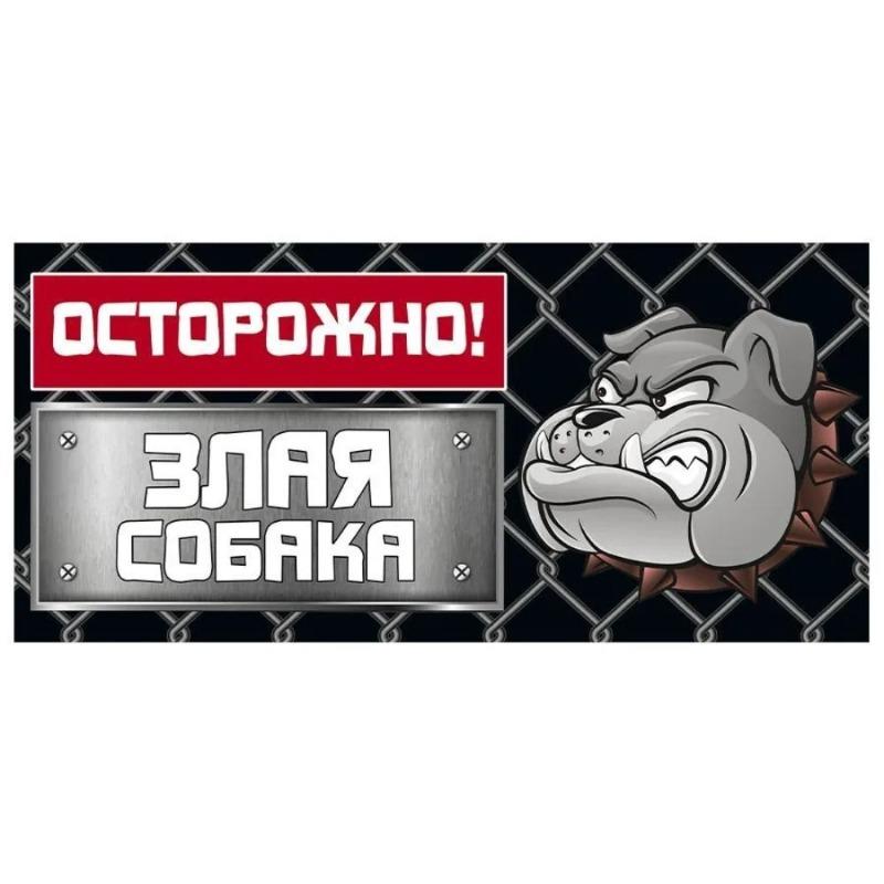 Vorsicht Böser Hund Metallschild, Zauntür Warnschild 30x15cm