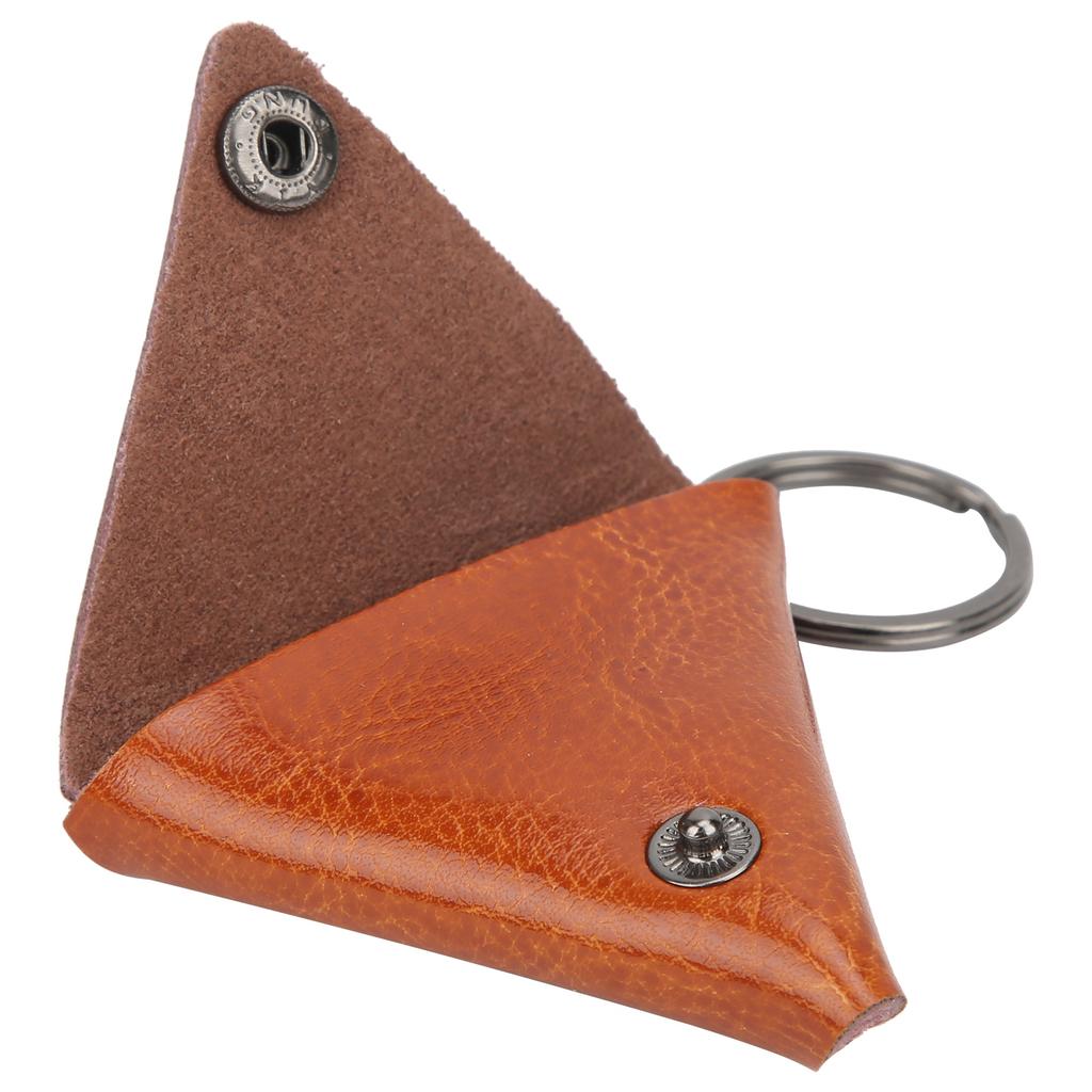 Gitarrenplektrumhalter Etui Aufbewahrungstasche Box Spaltleder Schlüsselanhänger Zubehör Instrument