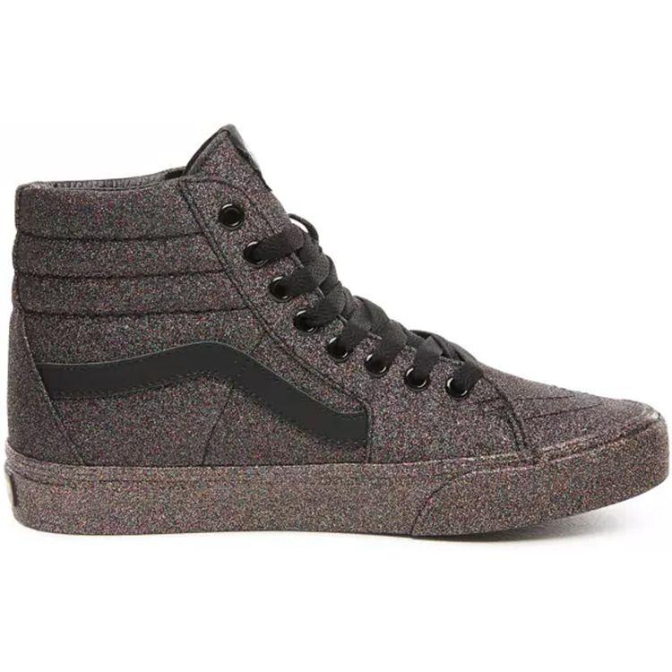 Vans Sk8 Hi Rainbow Glitter Fabric High Top Unisex Sneakers Black VN0A38GEUKN