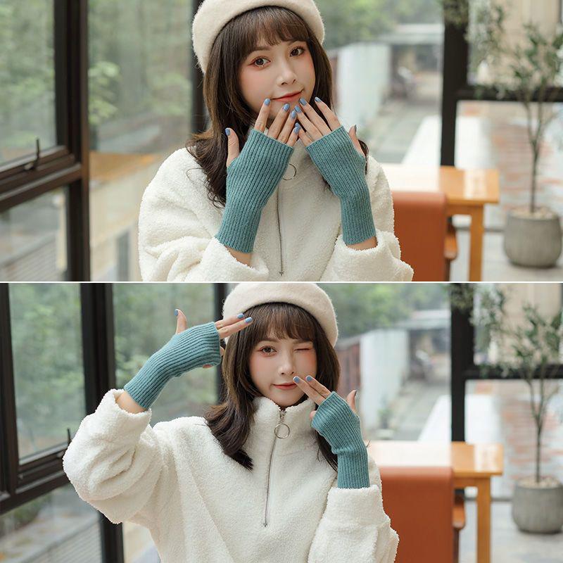 Rękawiczki wełniane dzianinowe bez palców unisex: Stylowy, Ciepły i Modny na Jesień i Zimę