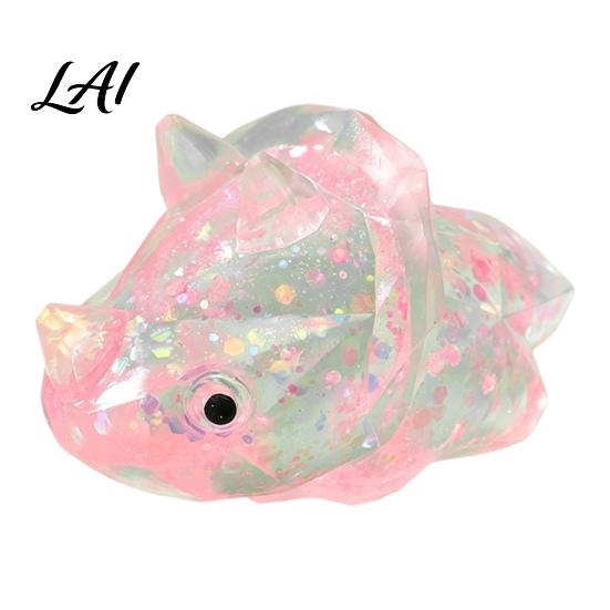 Wachsige Textur Stressball Dinosaurierform Knetspielzeug Glitzer Weich zum Zusammendrücken zur Linderung Klar Langsamer Rückprall Taktiles Fidget Spielzeug für Kinder und Erwachsene Diamantgeschliffen