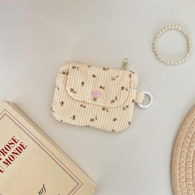 Cute Cartoon Floral Quilting Document Storage Bag Card Wallet Coin Purse ID Card Holder Driver's License Holder Badge Holder