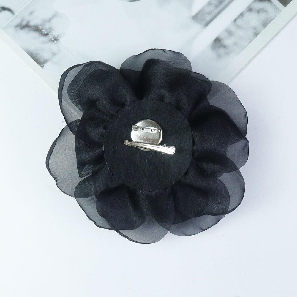 Oversized Flower Floral Corsage Organza Pleated Flower Pin New Hairpin  Chest Decoration