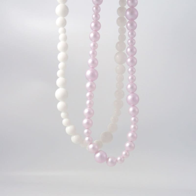 Objet213 Bubble Metallic Pink Necklace