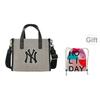 MLB Large Logo NY Yankees Canvas Tote Bag Unisex Tote Bags Black 3AORS062N-50BKS