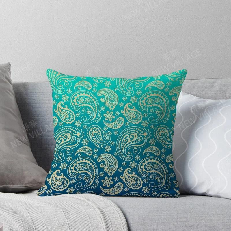 Mandala Flower Series Throw Pillow Cover With Short Plush Print For Living Room Sofa Decoration Cushion Cover Pillow Covers