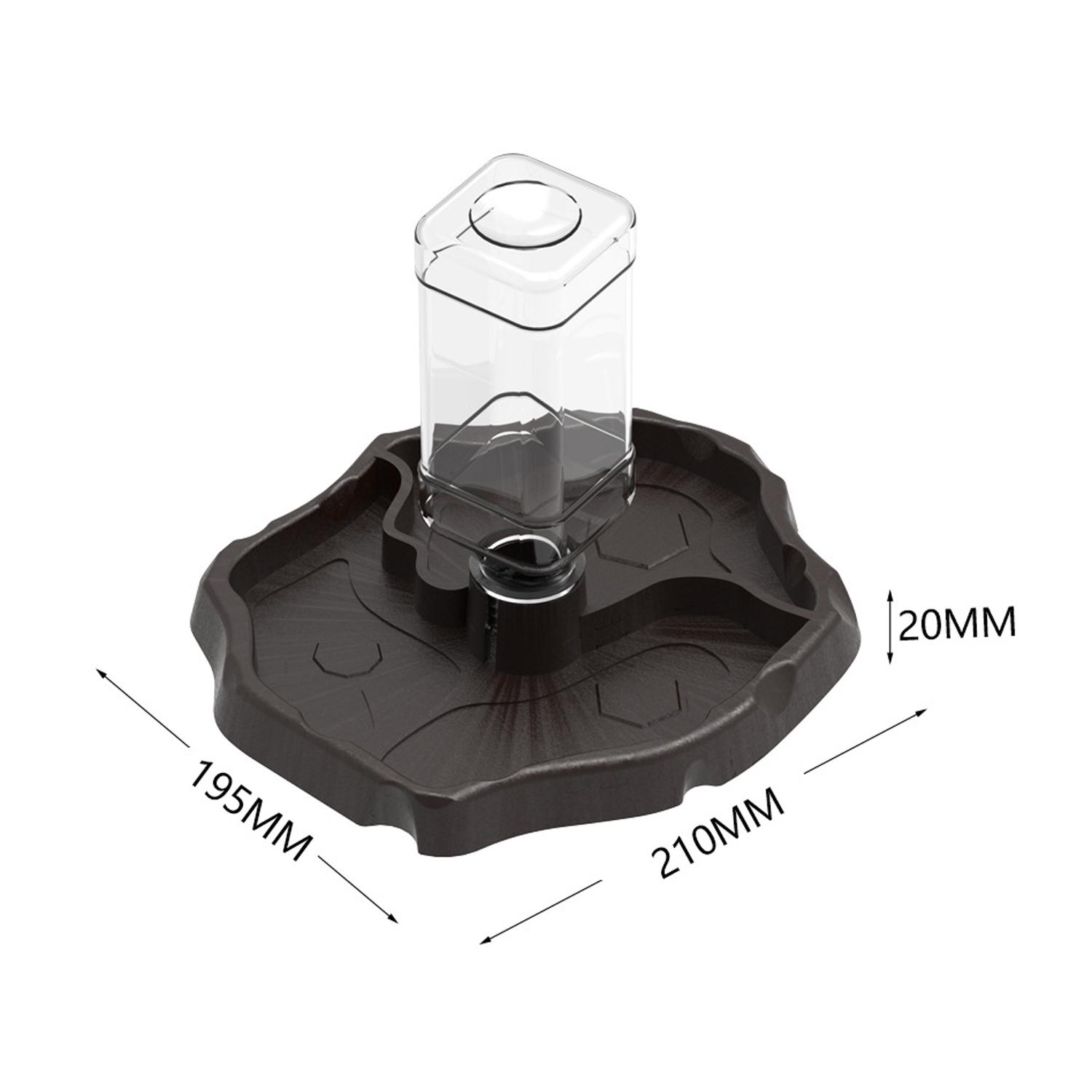 1Pc Reptile Feeders Waterer Automatic-refilling Turtle Water Dispenser Bottle Tortoise Food Water Bowl Feeding Dish For Lizards коричневый