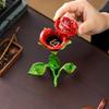 Ceramic Rose Incense Burner Ornament Decorative for Living Room Table Fragrance Holder Indoor Dining Room Desk Decor