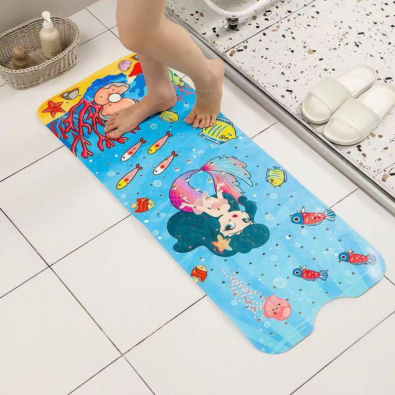PVC Cartoon Non-Slip Bathtub Mat for Kids - Creative Bathroom Floor Mat