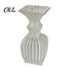 Stylish Planter for Flowers Vintage Hydroponic Flower Vase, 3D Printed Vertical Ridged Curvy Minimalist Modern Vase Balcony Sculptural Tabletop Decor