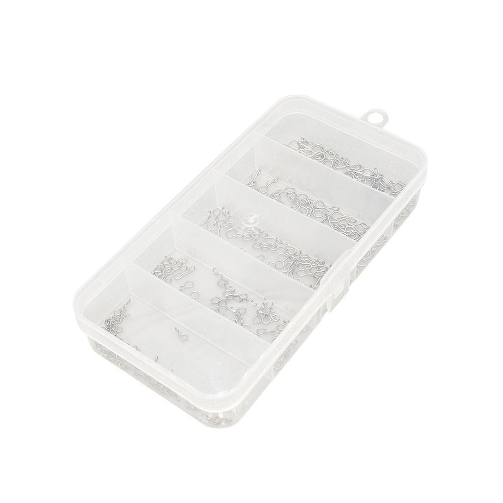 250pcs Fishing Snaps Stainless Steel Fly Hook Lure Quick Change Fishing Snaps