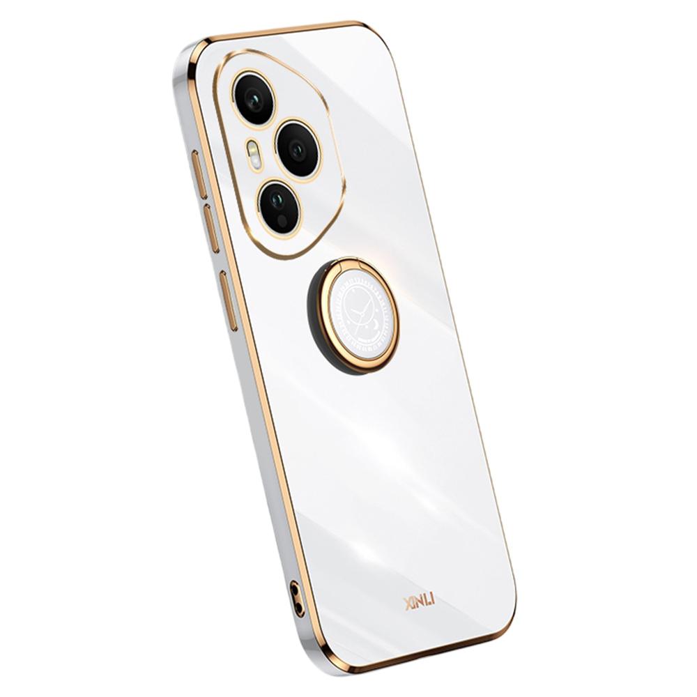 XINLI For Honor 400 Pro 5G (Global) Case Ring Kickstand Electroplating TPU Phone Cover