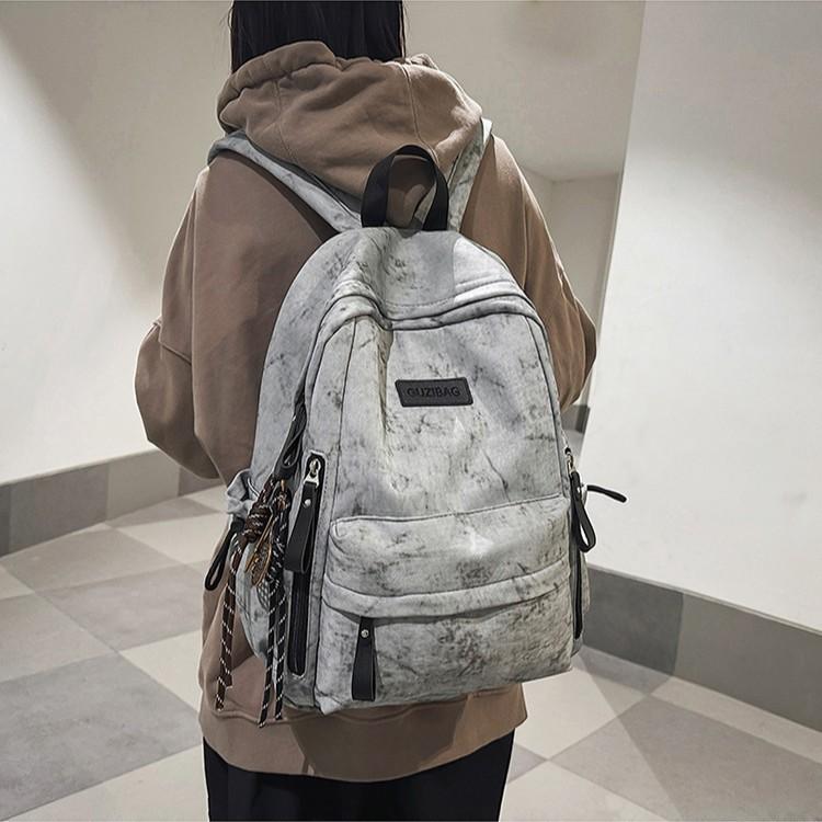 Schultasche trendy cool Persönlichkeit lässiger Rucksack große Kapazität Mittelschüler Schultasche Street Fashion Paar Rucksack