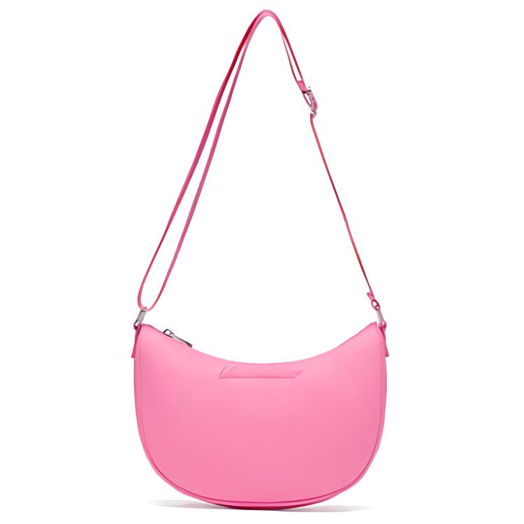 Lacoste Adjustable Shoulder Strap Fabric Crossbody Bag Small Women bags Pink NF4176SG-M00 Pink,Small