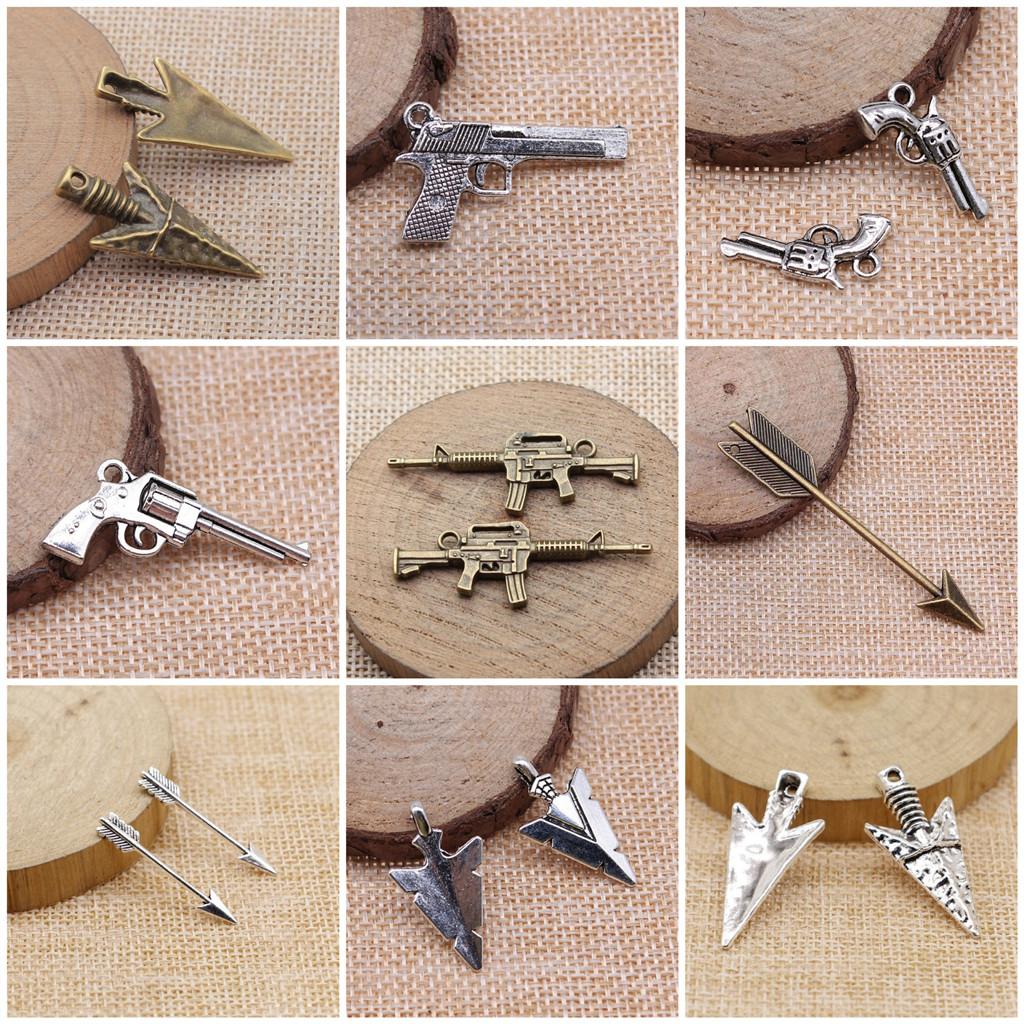 Bow Arrow Shaped Charms Pendant For Bracelet Necklace Jewelry Making Craft Findings