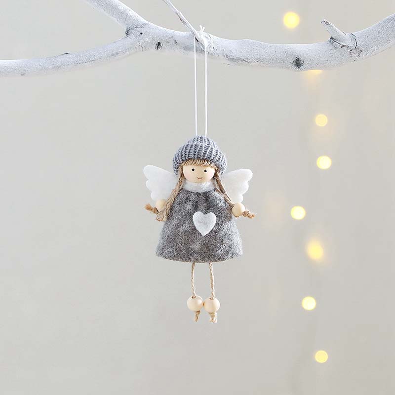 WTEMPO 1PC Christmas Decor Festive Wing Angel Doll Ornament for Christmas Tree Decor/Gift Giving Indoor Outdoor Cute Hanging Ornament Craft Gifts