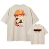 Anime Haikyuu!! Volleyball Hinata Shoyo Graphic Washed T Shirt Men Women Manga Tshirts Casual Loose T-shirt Harajuku Cotton Tops