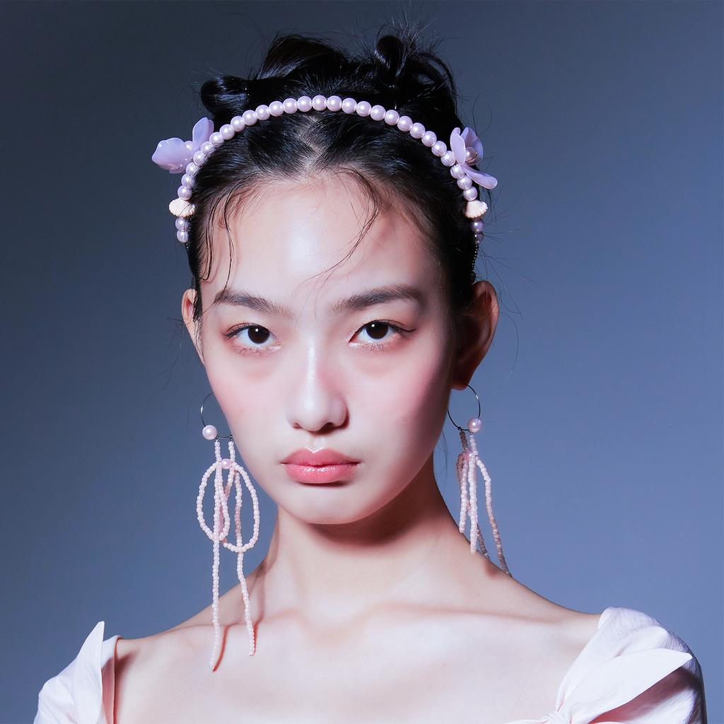 Lovuee Double Pink Peony Hairband