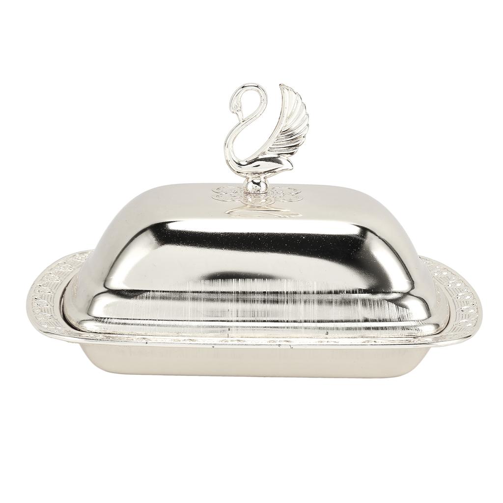 Zlatý ovocný tác v evropském stylu, kovový ovocný talíř, dekorace na stůl s víkem na svačiny, bonbóny