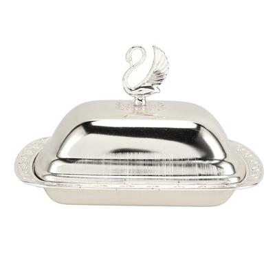 Gold Fruit Tray European Style Metal Fruit Plate Table Decoration with Lid for Snacks Candies