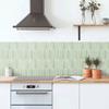 10PCS Self Adhesive 3D Wall Sticker Fish Scale PVC Tile Waterproof Mold Resistant for Kitchen Bathroom Backsplash Decor