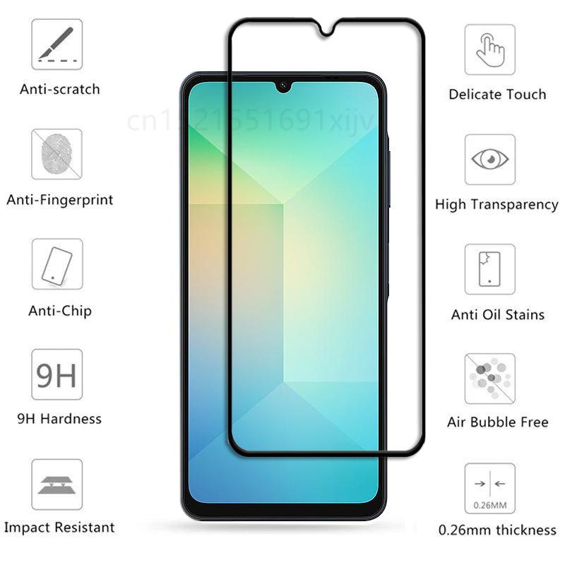 For Samsung Galaxy A16 Full Cover Tempered Glass Samsung Galaxy A16 Screen Protector 9H Protective Lens Film Samsung Galaxy A16