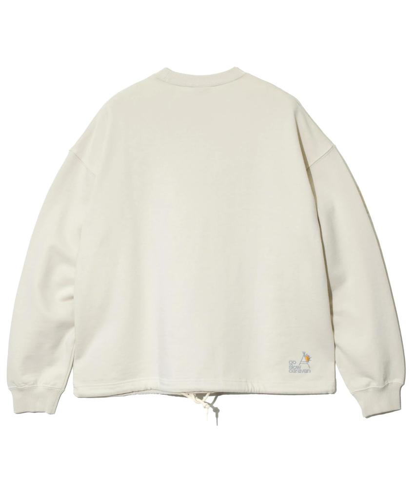 332610 Air-Spun Fleece Drum Can Bath Bear Hem Spindle Box Crew Shirt, Ivory, Medium