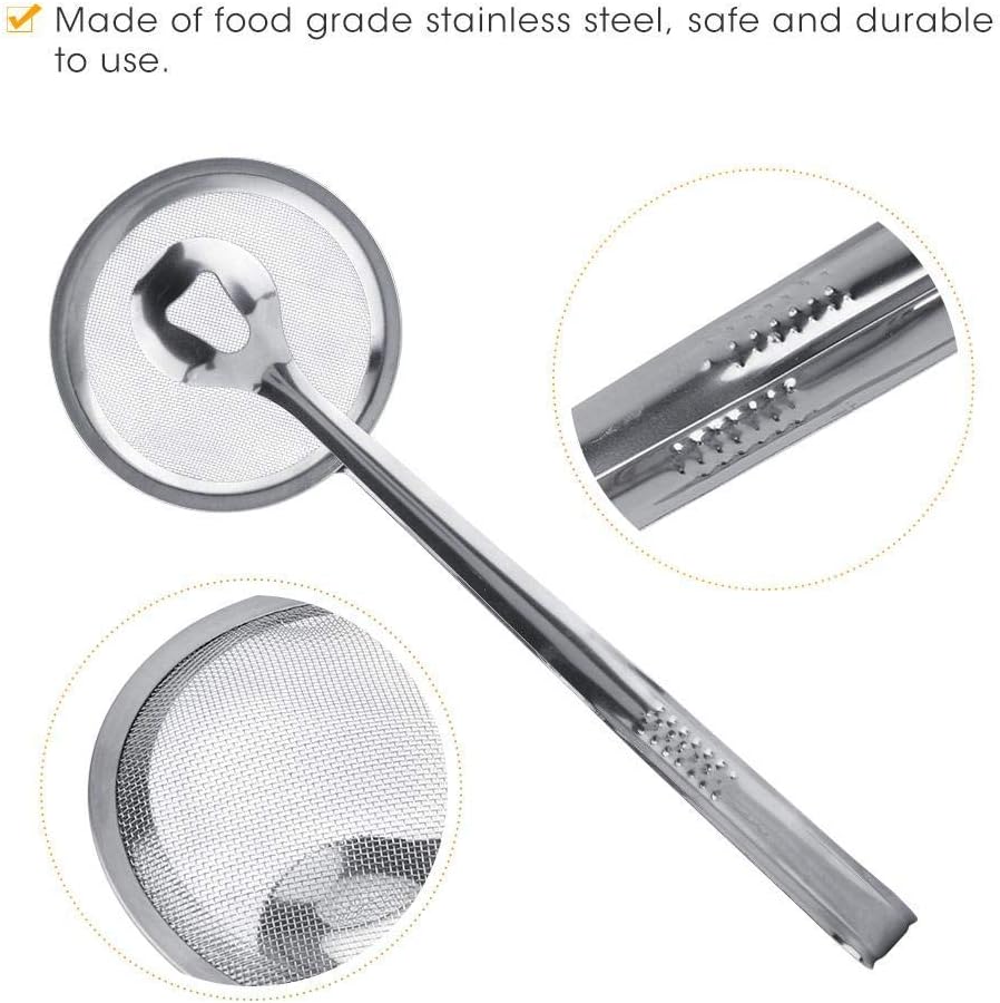 

Heavy Duty Fine Mesh Skimmer Spoon 410 Stainless Steel One Piece Design for Draining Oil from Fried Food Hot Pot and Pasta срібний