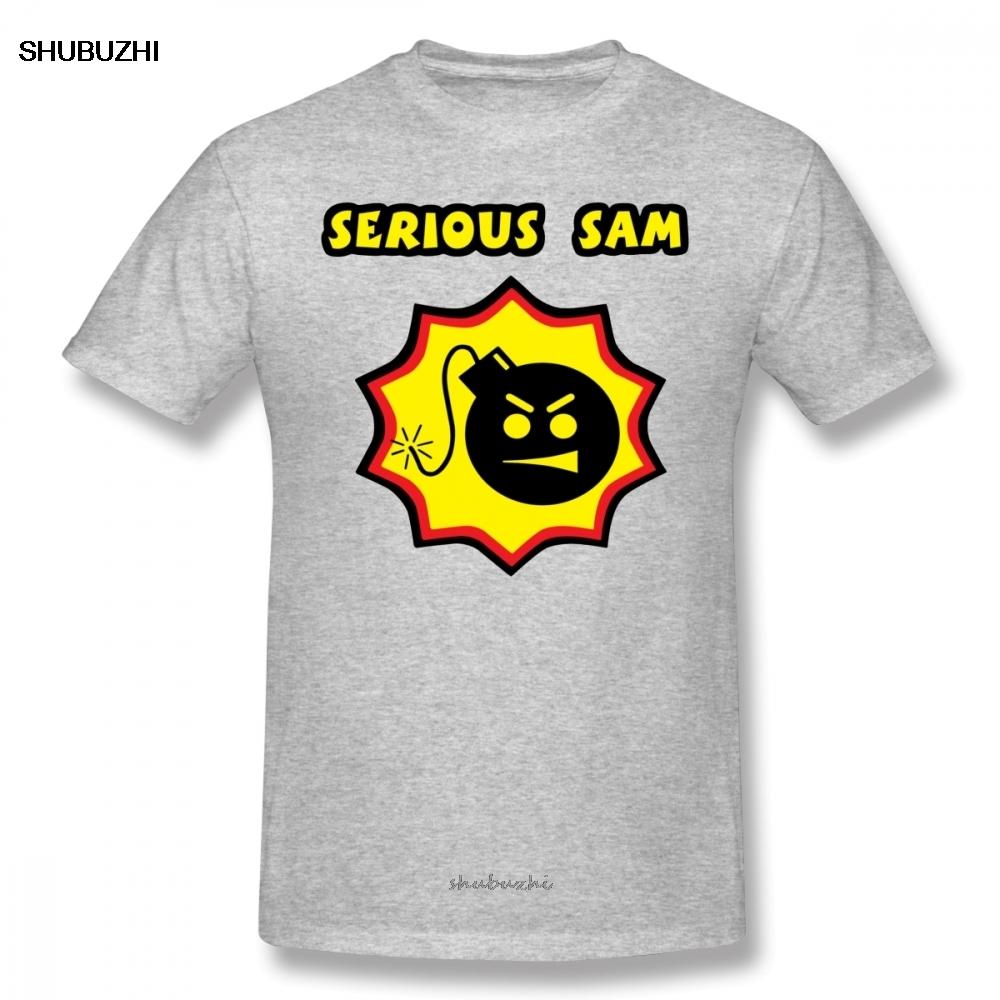 Serious Sam TShirt Serious Sam Replica T Shirt  Cotton Summer Tee Shirt Men Cute ShortSleeve Printed Tshirt S