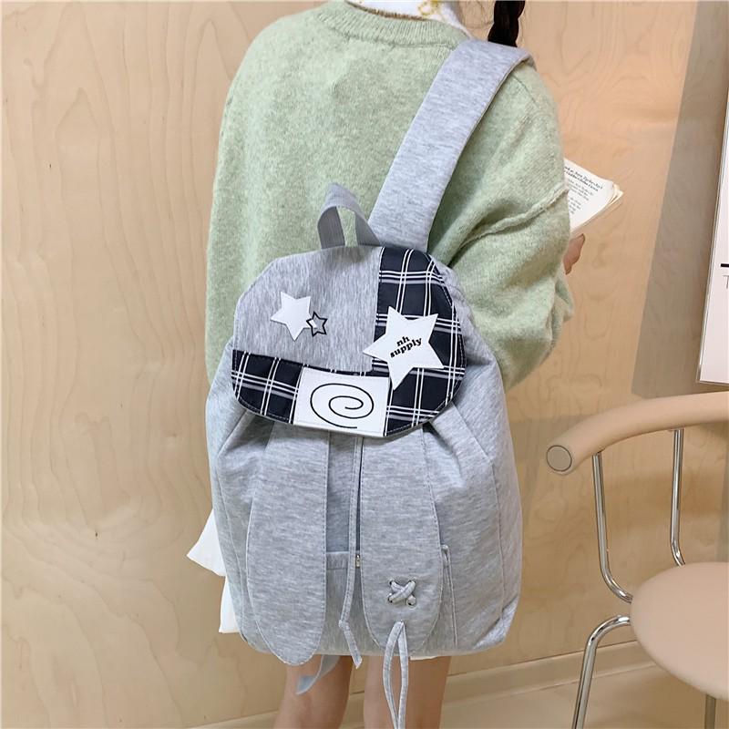 2025 Minimalist Lightweight Plaid Backpack - Large Capacity, Versatile for Students and Commute.