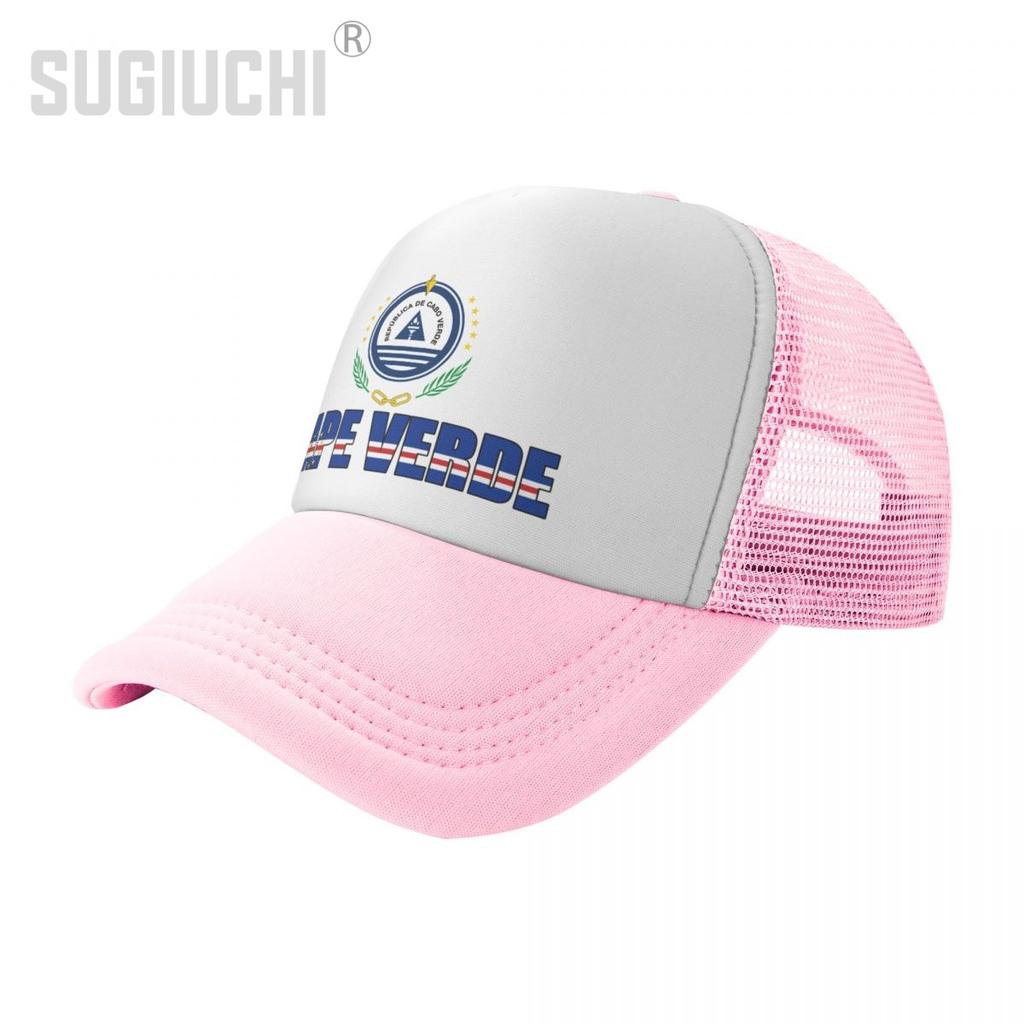 Mesh Cap Hut Kap Verde Buchstabe Flagge Emblem Trucker Geburtstagsgeschenk für Unisex WoUnisex geboren Alle Menschen Retro Baseball Caps Cool