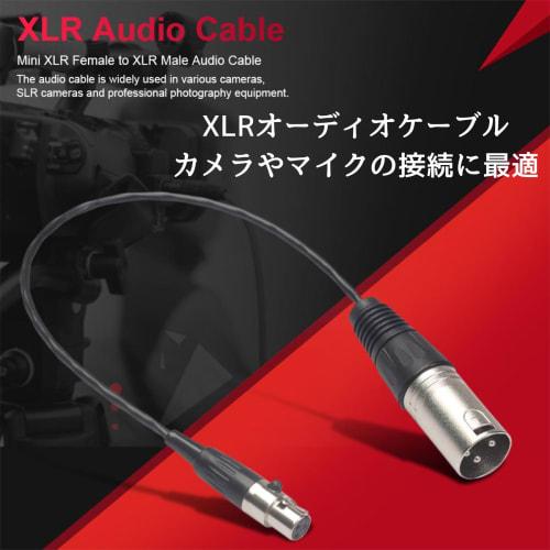 geneX Audio Cable, Mini XLR 3-Pin Female to XLR 3-Pin Male, Compact and Lightweight, 0.3m, Zinc Alloy Casing, Full Copper Casing