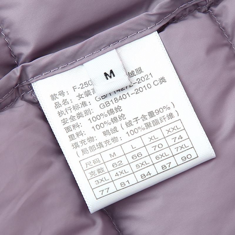 Women's light down jacket women's mother's winter large size hooded 90 white duck down grandma warm jacket