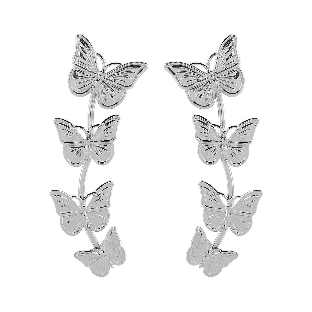Minimalist Metal Personality Earrings Golden Silver Geometry Long Big Drop Earrings Round Leaf Water Droplet Jewelry Gifts