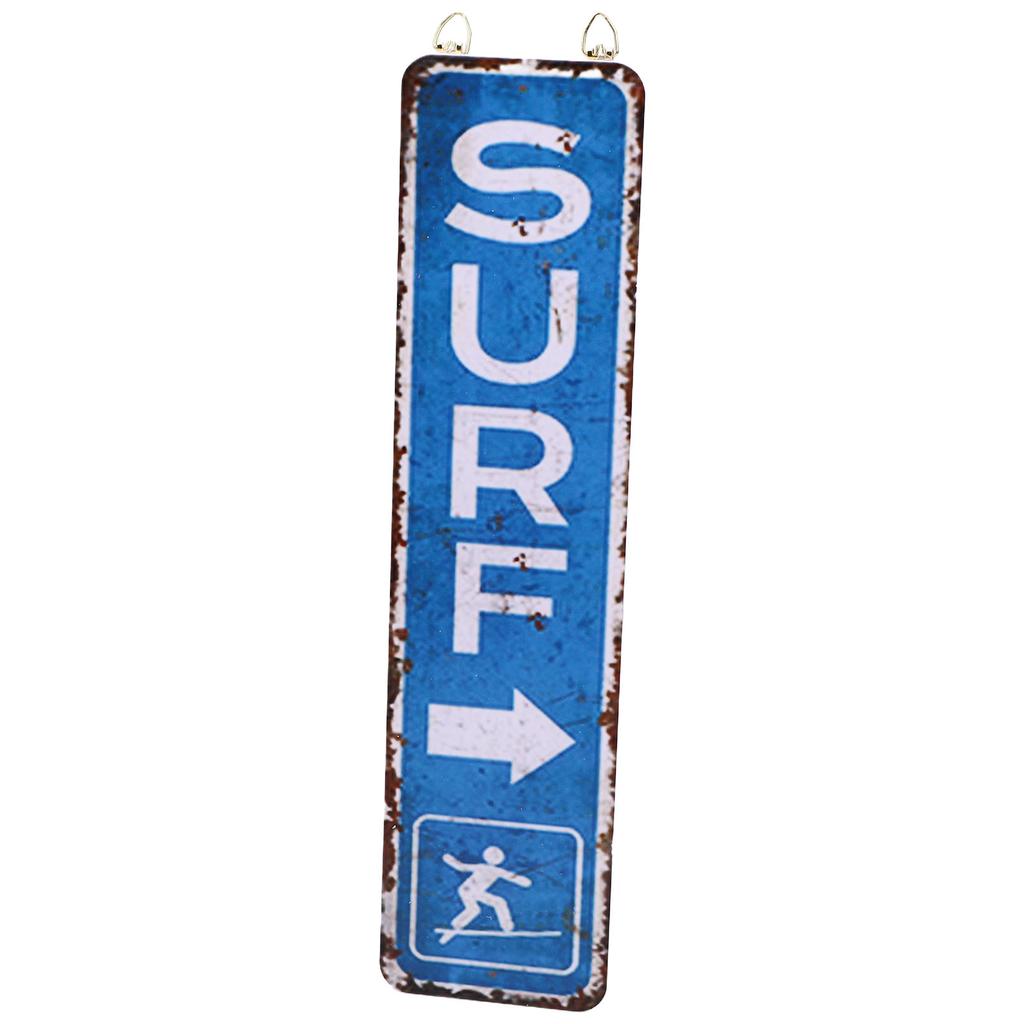Vintage Beach Nautical Sign Imitation Metal Retro Coastal Beach Themed Nautical Hanging Wall Decor Sign D