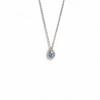 Color Zircon Water Drop Necklace Women Niche Inlaid Zircon Clavicle Chain