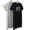 New Short-sleeved Long Dress, Loose and Casual Over-the-knee T-shirt Dress, Simple Mid-length Dress for Women To Look Slimmer In Summer