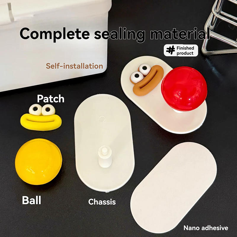 4 Pcs Bathroom Hook No Drilling No Trace Clothes Hook Strong Load-Bearing Bathroom Towel Adhesive Hook