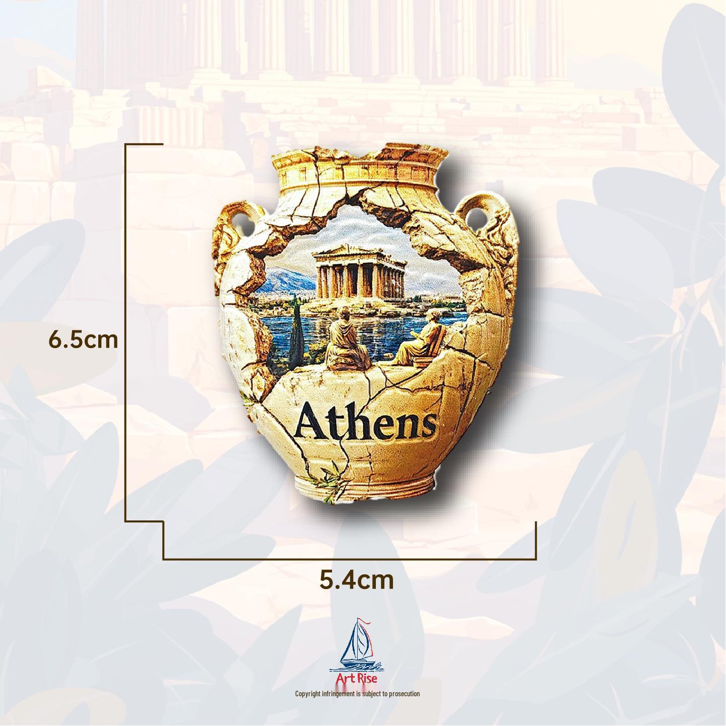 

Greek 3D Ceramic Jar Refrigerator Magnet - Travel Souvenir & Home Decor.